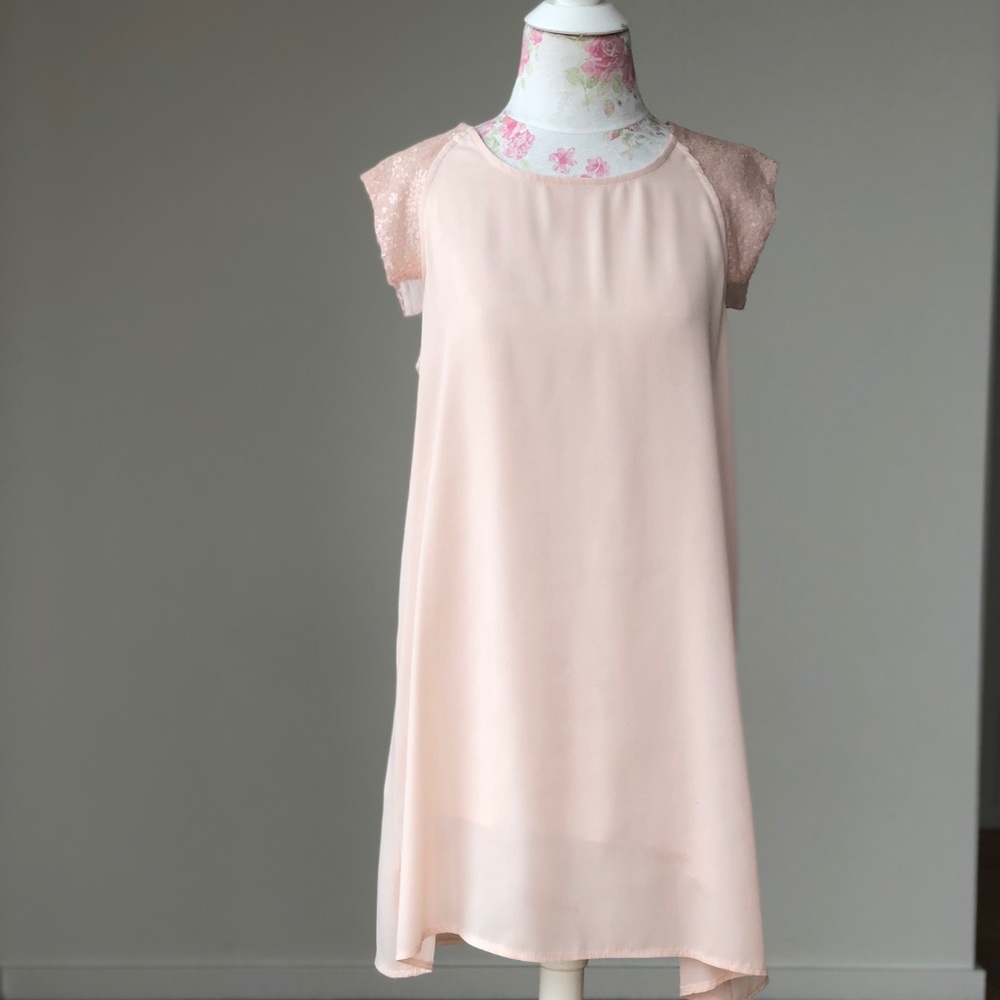 Pink mini dress